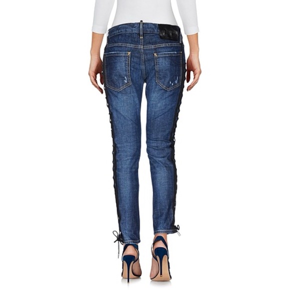Dsquared2 Tie Detail Deana Denim Jeans- Size 40 (US 4) - Picture 4 of 15